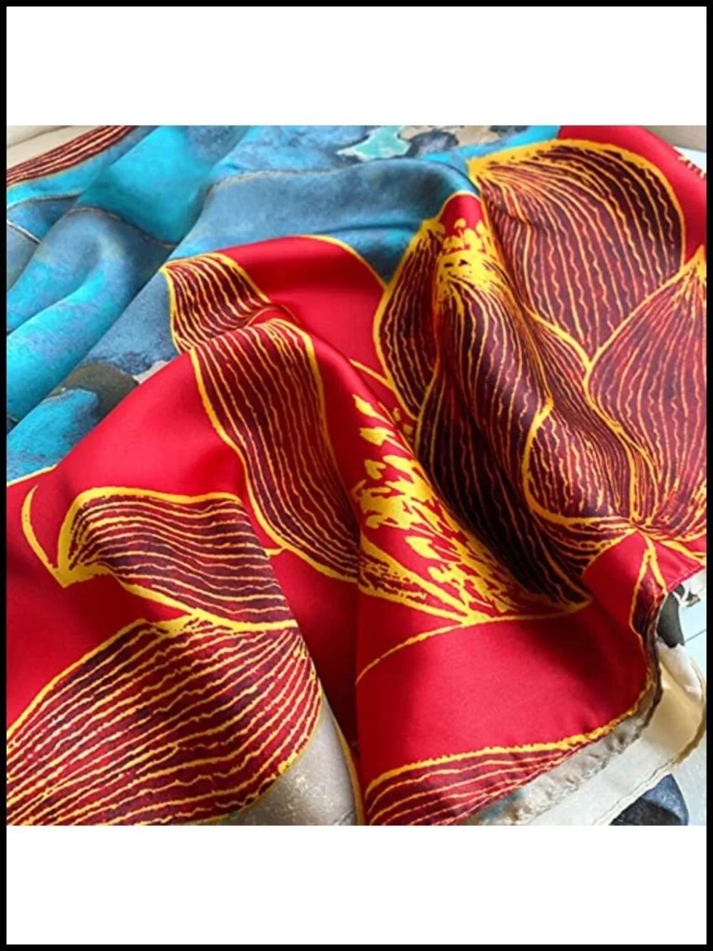 Silky Satin Wrap Scarf Shawl Headscarf for Women Large Hair Turban